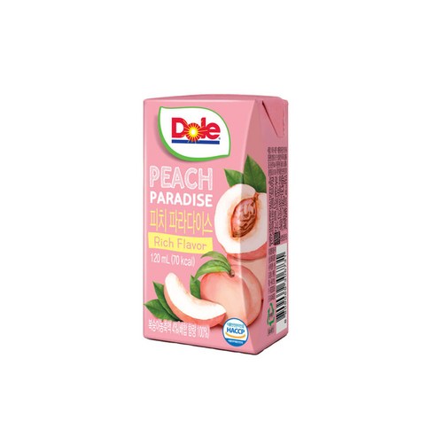 돌 피치 파라다이스 주스, 120ml, 32개