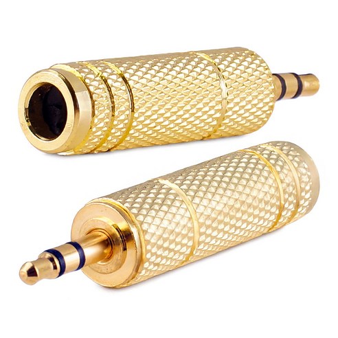 3.5mm 스테레오 수(M) to 6.3mm 스테레오 암(F) TRS 오디오 변환 젠더, 1개, U6335S