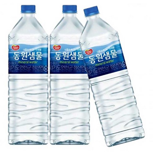 (랜덤발송 유라벨 무라벨) 동원샘물 2L 6개 3세트 (18개)
