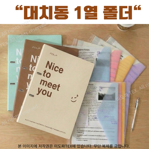 대치동 1열 고교학점제 파일 폴더 A4 모의고사 학원과제 시험지 오답노트 서류 보관함 분류파일철, 1개, 민트