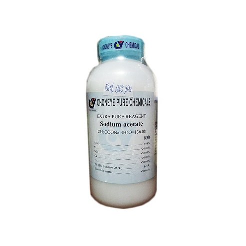 CHONEYE CHEMICAL 醋酸鈉 試藥級 Extra Pure Reagent 500克, 500g, 1個 - 香皂 DIY 材料 | 酷澎