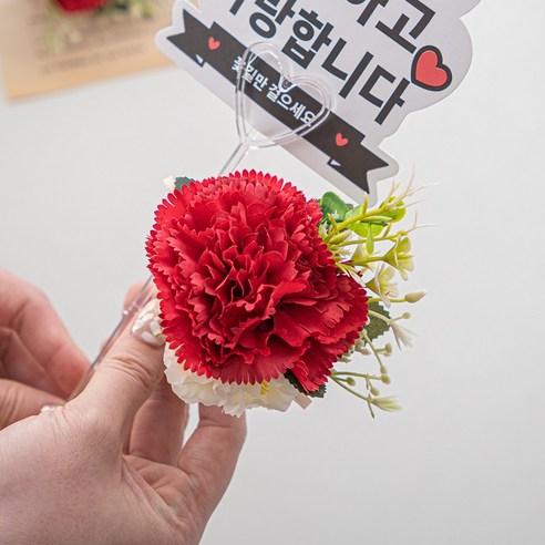 잊지 못할 순간에 특별함을 더하는 카네이션 조화 브로치