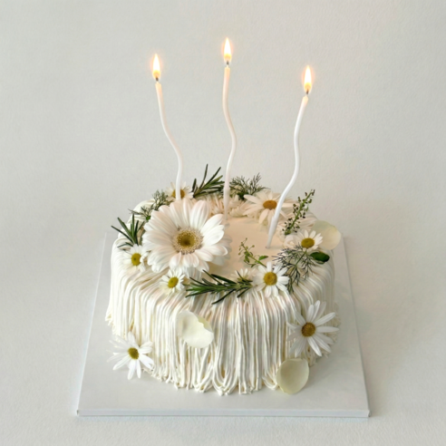 웨이브초 5팩 케이크초 생일초, 30개, 쉬머화이트