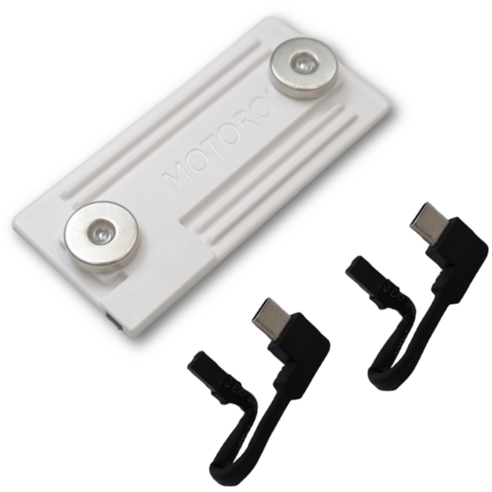 모토로이 오토바이 고속충전 배달 자석 충전패드 방탄케이블 세트, C타입