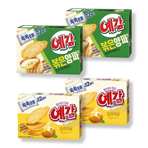 오리온 예감 오리지널 192gx2개+볶음양파맛 204gx2개[총4개] - 감자과자 | 쿠팡