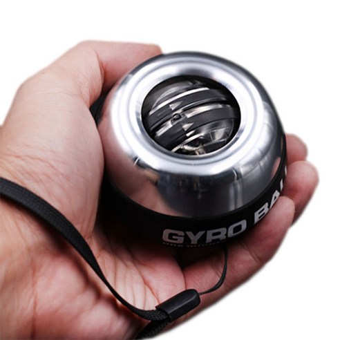 깔끔더하기 메탈 자이로볼 3세대 손목 전완근 운동기구, 크롬메탈, 1세트