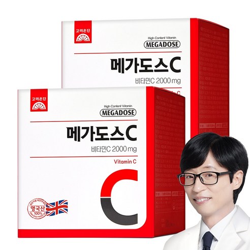 고려은단 메가도스C 비타민C 2000mg 100포, 200g, 2개