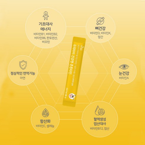 흰여울팜 돌아기 성장기 어린이 초등학생 멀티비타민 미네랄 우리아이 건강엔 튼튼타민 30회분, 3박스 이미지 3