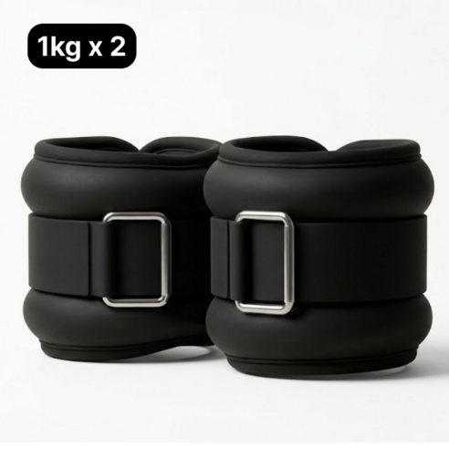 아르토 모래주머니 2개 손목 발목, 블랙, 1kg