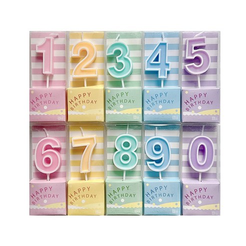 생일 케이크 숫자 고민, 이젠 캔디파스텔 숫자초 올넘버 세트로 끝내세요.