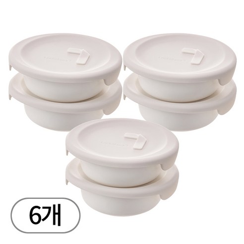 락앤락 바로한끼 도자기 밥용기 아이보리, 6개, 250ml