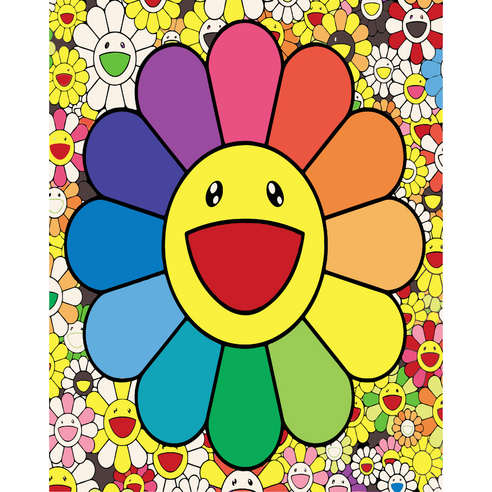 글로윅 DIY명화그리기 피포페인팅 그림그리기 유화 세트, 40*50cm, 16스마일꽃, 1개