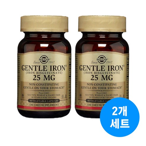 솔가 젠틀 철분 25mg 베지터블 캡슐 90정, 2개 이미지