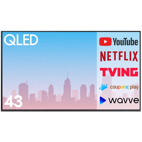 삼성전자 43인치 (109cm) 25년형 QLED 퀀텀닷 UHD 4K 스마트 TV 큐엘이디 OTT 어플 지원 43Q7F, 방문설치, 스탠드형, 109cm(43인치)