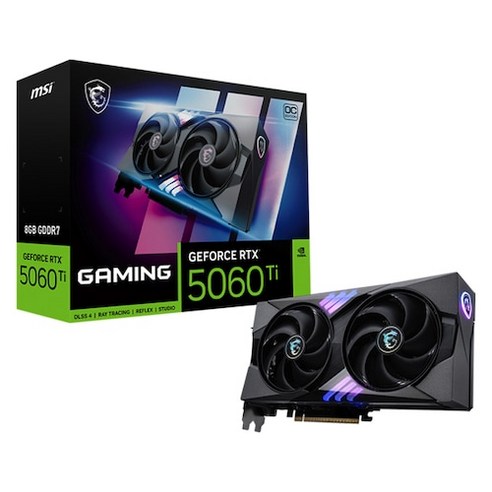 MSI 지포스 RTX 5060 Ti 게이밍 OC D7 16GB 트윈프로져, 블랙