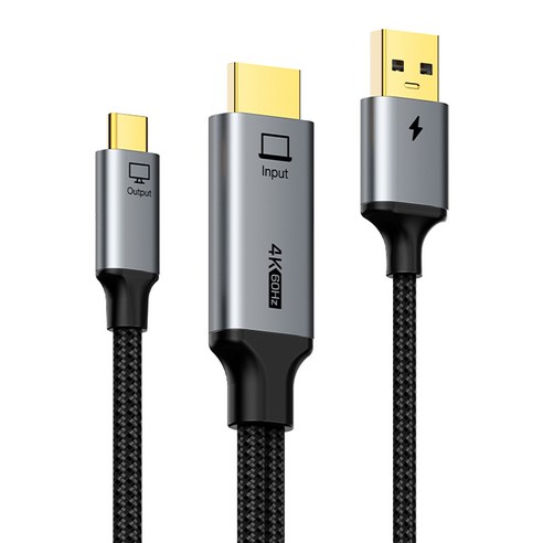 케이블타임 4K 60Hz HDMI to C타입 미러링 케이블, 1개, 1m