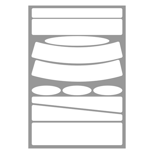 자동차 멀티 스크래치 커버 땜빵 스티커 / 휀다 도어 범퍼 흠집 문콕 커버 / 11P 대규격, 1세트, 유광화이트