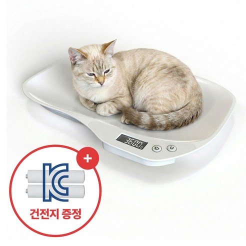 집똑똑이 강아지 고양이 체중계, 1개, 화이트, 단일
