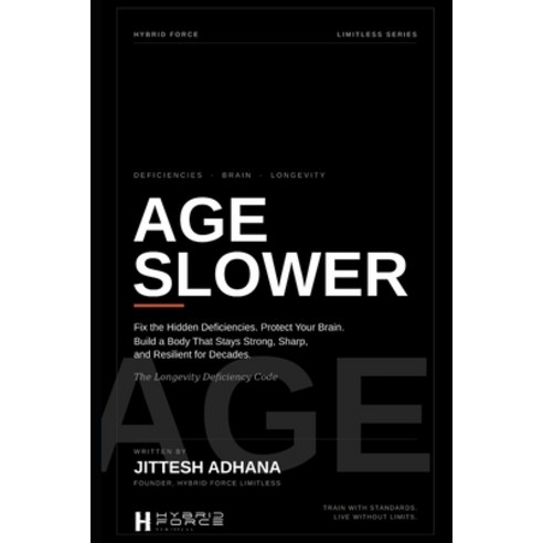 (영문도서)Age Slower: Fix the Hidden Deficiencies. Protect Your Brain. Build a Body That S... Paperback, Independently Published, English, 9798199686464