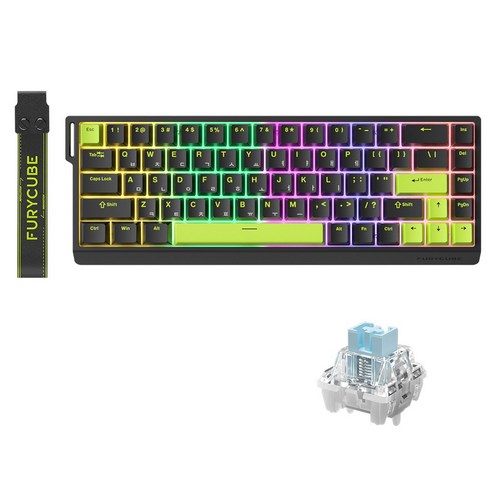 FURYCUBE M68HE 8k 래피드 트리거 자석축 기계식 게이밍키보드 e-sports