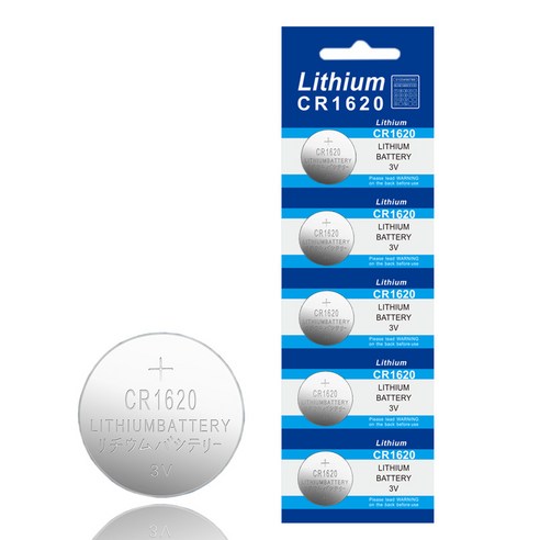 치프몰 CR1620 3V 리튬 건전지 코인 배터리, 5개입, 1세트
