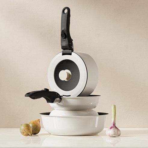 OYEAH 5종 세트다기능 탈착식 손잡이 냄비 세트 이미지 3