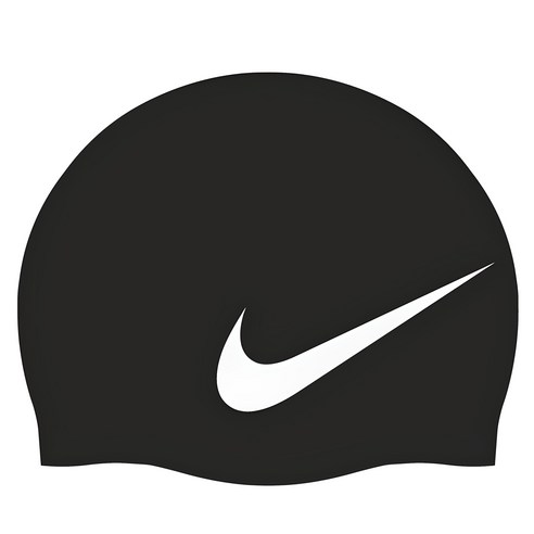 나이키스윔 빅 스우시 실리콘 캡 NESS8163-001, BLACK, 1개