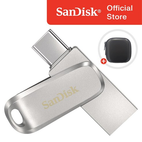 샌디스크 울트라 듀얼 럭스 C타입 USB 3.1 SDDDC4 + 보관 케이스 패키지, 128GB, 1개