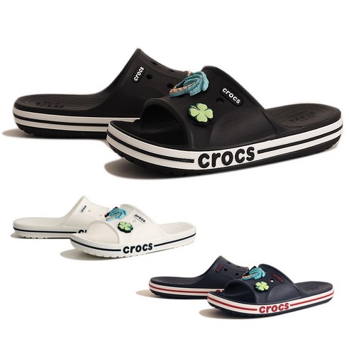 CROCS 정품 크록스 바야밴드 슬라이드 슬리퍼 205392 레츄 악세사리