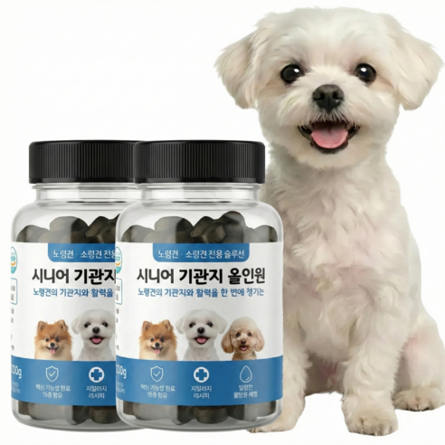 노령견용 강아지 기관지 종합 영양제, 100g, 2개, 호흡기/기관지