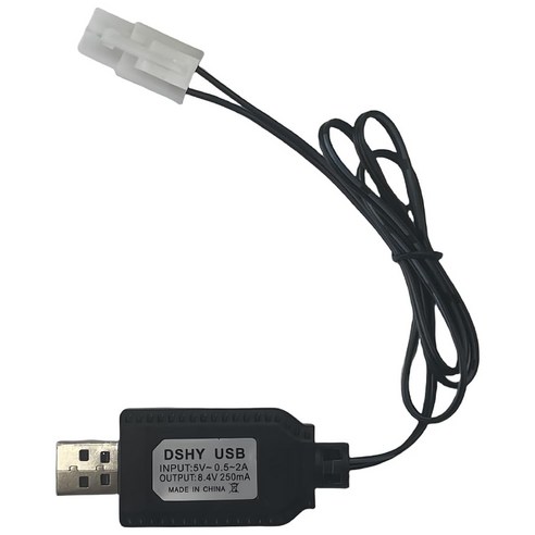 올칩 8.4V KET-2P USB충전기 RC카 로봇 장난감 배터리 케이블 과충전 방지, 1개, (KET-2P) 8.4v USB충전기