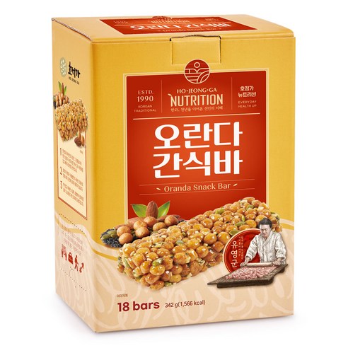 호정가 오란다간식바 (18개입), 342g, 1세트