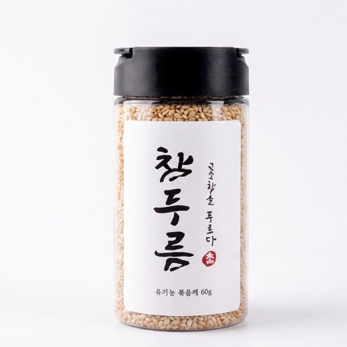 Chamreum Organic Bokeun Kkae Bokeumchamkkae , 1 Pack , 60 g (참두름 유기농 볶은 깨 볶음참깨, 1개, 60g)