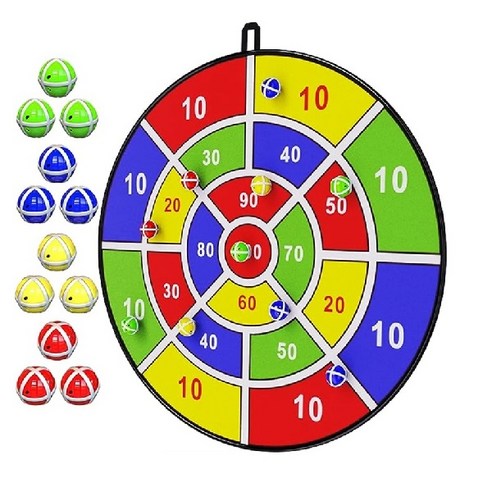 빅 다트게임 벨크로볼12개, 1개, 혼합색상