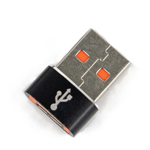 디렉스 6A 고속 C타입 to USB A 3.0 변환젠더, 1개, 블랙, 2cm
