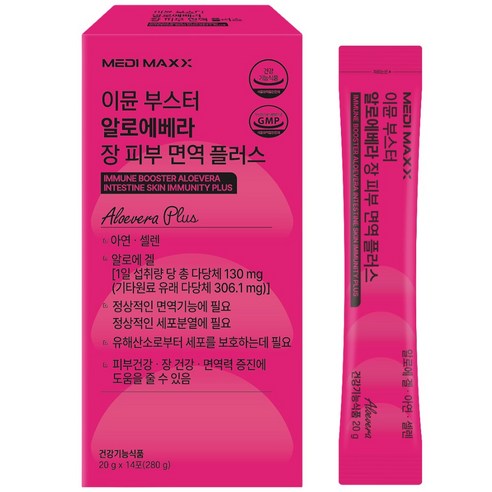 [건강기능식품] 메디맥스 키즈 면역력 플러스 아연 셀렌 이뮨 알로에 젤리스틱, 3개, 14회분