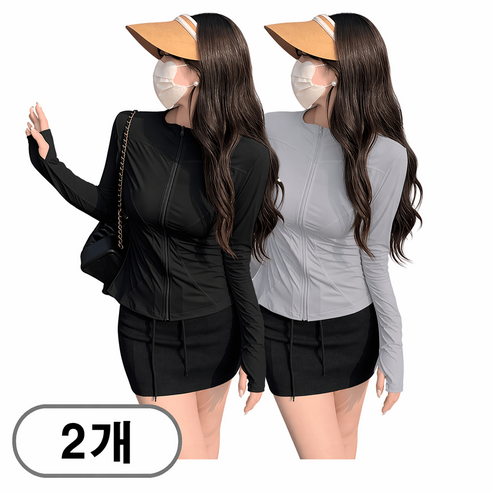 차쿠 1+1 여성 슬림핏 집업 자켓 요가 필라테스 러닝 운동복