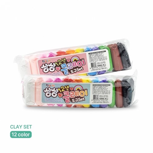 12색 상상 클레이 도구 세트, 4세트, 80g, 혼합색상