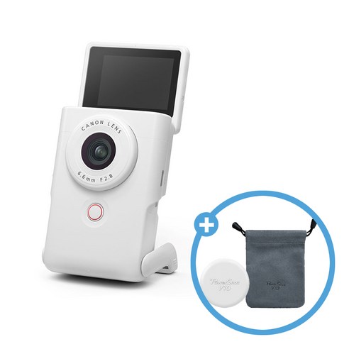 캐논코리아 정품 PowerShot V10 + 파우치 + 렌즈캡 [파워샷 V10] / 브이로그 카메라, V10(화이트)