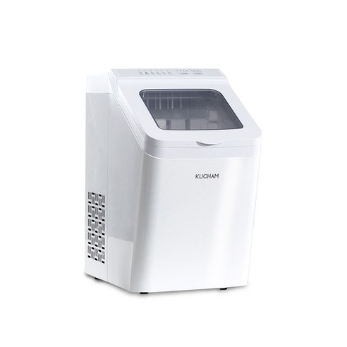 쿠참 올스텐 자동세척 가정용 캠핑용 업소용 제빙기 17kg, 화이트 (white)