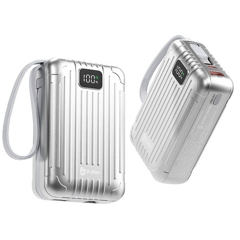 오지렌 고속충전 대용량 보조배터리 20000mAh, 실버, OJ850D