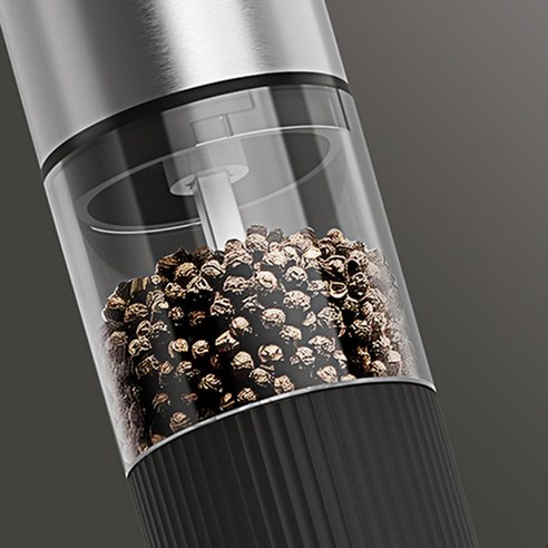 SMABAT 전동 소금 후추 그라이더 후추통 스텐 후추 그라이더 굵기 5단계 조절 Type-C 충전 후기 분석 - 조명 및 분쇄 성능