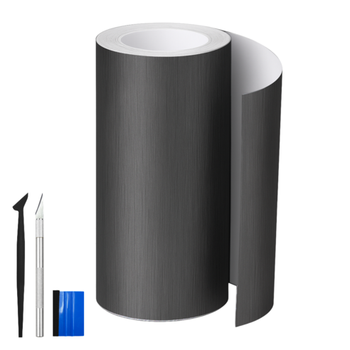 SOTT 프리미엄 3D 메탈 필름 랩핑 시트지, 1개, 그레이 폭10cm x 길이150cm