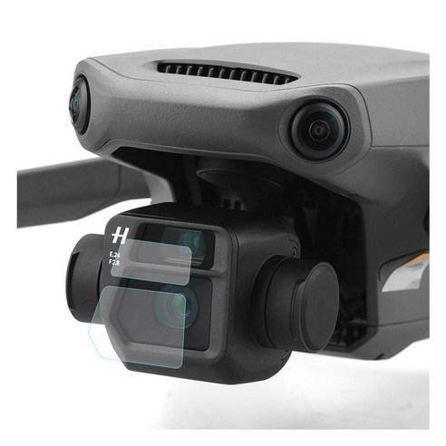 DJI 매빅3 전용 렌즈 짐벌 보호 강화유리 필름 세트 드론 카메라 스크래치 방지, 1개, (매빅3) 렌즈보호필름(화이트)