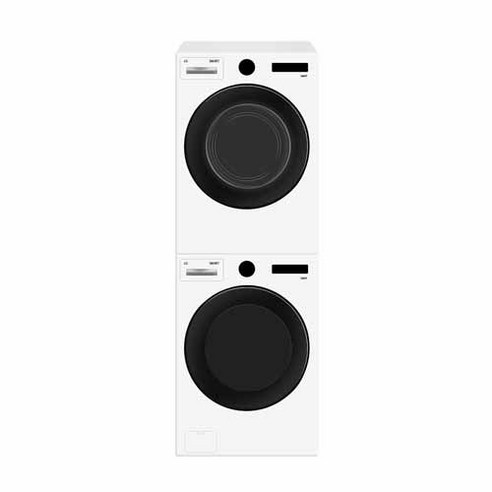 LG 트롬 오브제컬렉션 세탁기 + 건조기 + 스태킹키트 KX25WQ-2WNA 세탁25kg 건조20kg, 릴리 화이트 + 화이트