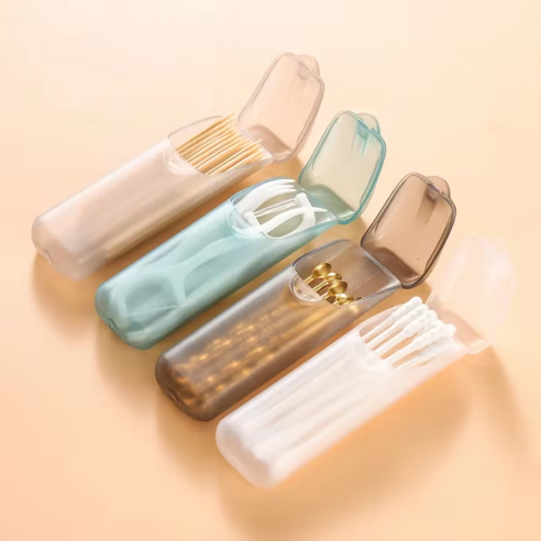 휴대용 치실 보관 케이스 멀티 수납 치간칫솔 면봉 머리끈 정리함