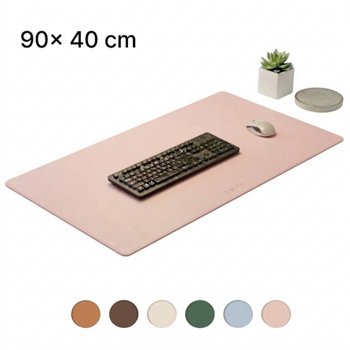 메이리드 오염방지 방수 가죽 마우스 장패드, 1개, 핑크