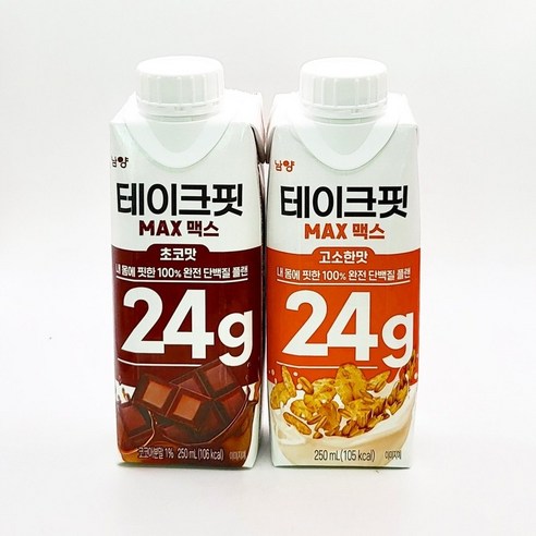 테이크핏 맥스 프로틴 250ml 고소한맛 12p + 초코맛 12p 250... 솔직 후기 | 실사용자 리뷰 분석 썸네일