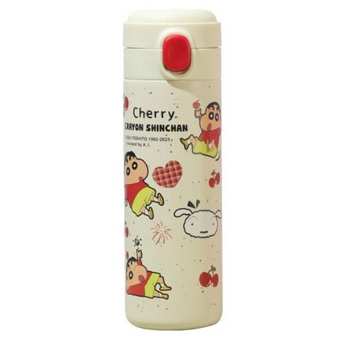 StarR 크레용 신짱 밀크 크림 진공 보온 보냉 텀블러 SC10146, 1개, 450ml, 화이트