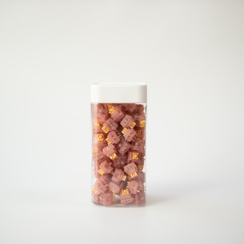 오테뮤 피치 v3 5pin 스위치 110pcs 보관함 포함, 저소음 피치축, 110개, 반투명 핑크